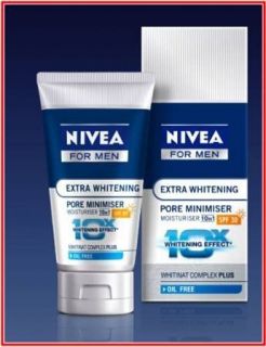NIVEA for men Extra Whitening Pore Minimiser Moisturiser SPF30 Cream