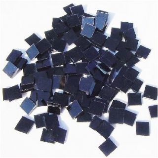 100 Black Opal Fusible 96 coe 1/2 Square Glass Mosaic Tile