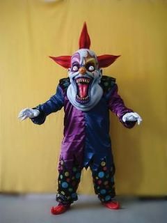 oversized evil creepy clown mask costume blue red ta111