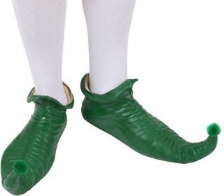 adult green latex elf shoes halloween costume accessory