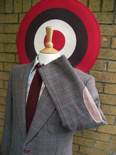 vtg NORFOLK HUNTING SHOOTING TWEED JACKET WITH ELBOW PATCHES LARGE 42 