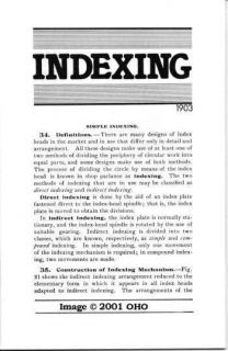 Indexing How To Use Dividing Head Mill Book Machine Shop Machining 