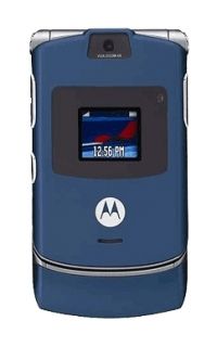 brand new motorola razr v3 cosmic blue unlocked cellular phone