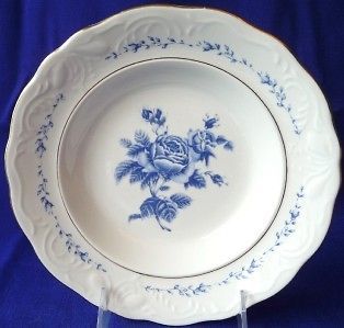 gibson blue rose white rimmed soup bowls china disc  9 99 