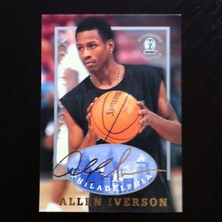 ALLEN IVERSON 1997 AUTOGRAPHED COLLECTION CARD 76ERS NBA MVP & ALL 
