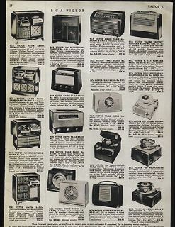 1951 ad RCA Victor AM FM Table Radios Roy Rogers Phonograph Record 