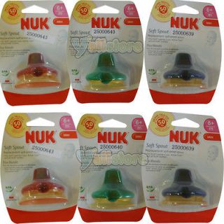NUK Replacement Spouts Latex 3 Colors BPA Free 6M+ for NUK Learner 