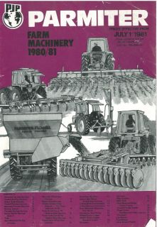 PARMITER MACHINES FOR 1980/81 BROCHURE & PRICES   HARROWS LOADER SUB 