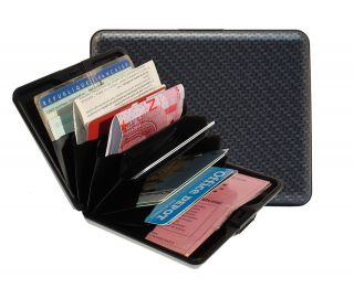 Ogon Designs Large Aluminum Wallet RFID Blocking Card Case Leopard 