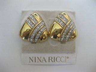 vintage nina ricci clip on earrings 