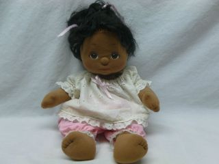 Vtg Retro 80s My Child Doll Toy Brown Skin Eyes Black Hair Clothing
