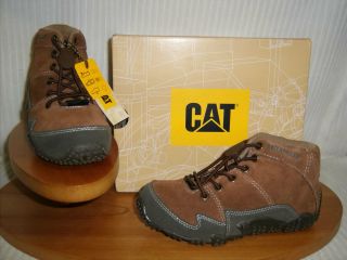 Caterpillar infant/older boys ankle boot Brown Suede Leather+elastic 