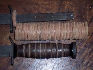 WW2 CAMILLUS M3 KNIFE M4 BAYONET HANDLE LEATHER SPACERS 