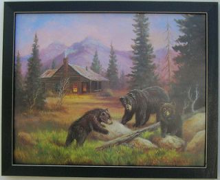 Bear Pictures Outdoor Prints Framed Country Picture Print For Interior 