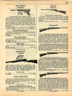 1942 benjamin air pistols crosman bb guns rifles ad time