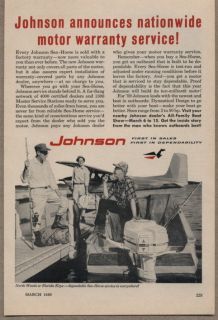 1959 vintage ad johnson sea horse outboard motors time left