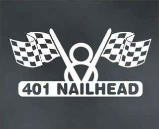  401 NAILHEAD engine decal for Buick hot rod race classic or muscle car