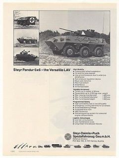 1987 steyr pandur 6x6 lav amphibious armored vehicle ad time