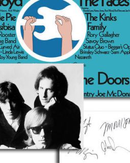 Jim Morrison The Doors Memorabilia Poster & Autographs Mounted Display