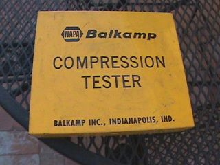Vintage 60s 70s NAPA Balkamp Compression Tester In Its OEM Metal Box 