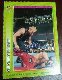 Sycho Sid Vicious Signed Auto 1996 WWF Magazine Card #56 Autographed 