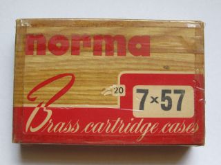 norma brass cartridge cases 7 x 57 empty box sweden