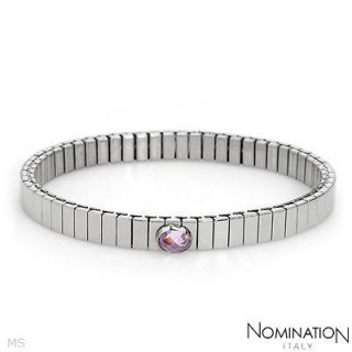 NOMINATION, ITALY   Pink Crystal Bracelet   7   Stainless Steel   $75 