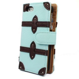New Trunk Wallet PU Leather Card Flip Case Cover For iPhone 5 5G 5th 