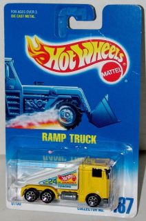 Hot Wheels Ramp Truck Kenworth Cabover Yellow Sp7s Collector #187 