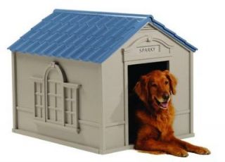 All Weather Suncast DH350 Outdoor DELUXE Pet Dog House Extra Large w 