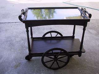 Antique/Vintage Lift Off Glass Tray Top Serving/Tea Cart Pick Up Lake 