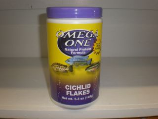 omega one cichlid flakes fish food 5 3 oz fresh  