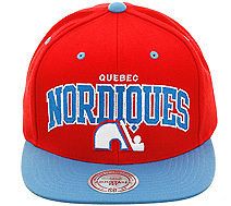 quebec nordiques snapback hat mitchell ness nd12z one day shipping