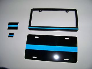 Thin Blue Line Reflective Plate AND Frame all in one package Free 