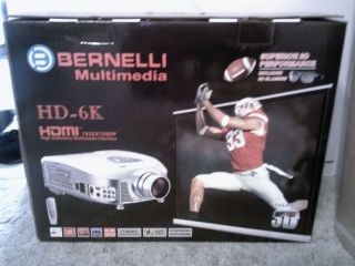 Bernelli HD 6K LCD Projector 3D glasses included with L 76 screen