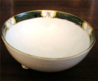 hand painted nippon footed bowl  5 99