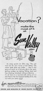 1955 Sun Valley Idaho Vacation Travel Trip Union Pacific Railroad 