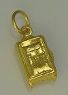   Suitcase Luggage case bag Gold plated charm Jewelry vacation pendant