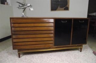 American of Martinsville Louvered Mid Century Danish Modern Credenza 