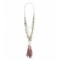 all saints chalcis necklace silver and gold tone with semi precious 