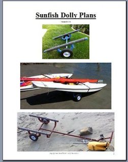 PLANS for Small Sail Boat Dolly (Cart, Carrier) sunfish, laser, 420 