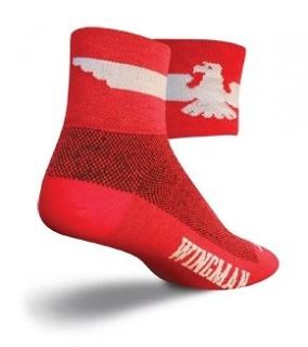 sockguy socks wing 3 quarter red 1pair