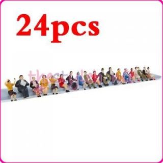 24pcs HO Scale 187 Layout Model Train People Mix Figures