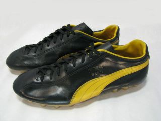 VTG Puma Leather Football Soccer Cleats Match Worn Boots Shoes 