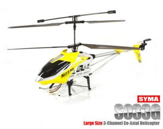   Syma S033G 3CH Coaxial Large Size RC Helicopter RTF w/ Gyro ( Yellow