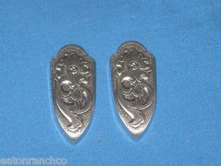 Silver Engraved Belt Buckle TIP 5/8 inch Bridle Headstall 2 each