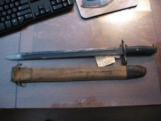 Original WWI 1918 U.S. SA Springfield Armory Bayonet w/ Scabbard