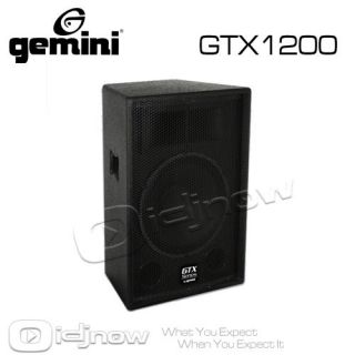 GEMINI GTX 1200 GTX1200 12 PASSIVE DJ PA LOUD SPEAKER