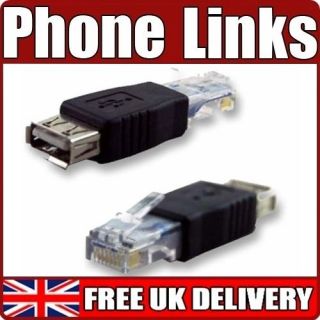 pc usb to rj45 female a to ethernet rj45 connector adapter uk seller 