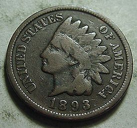 1893 Indian Head Penny One 1 Cent 1c Cheap Combined SH Read 2 Qualify